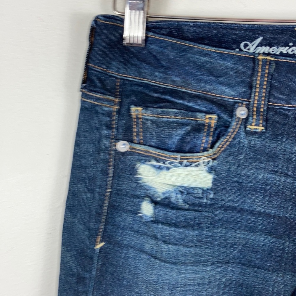 American Eagle Patchwork Distressed Skinny Jeans 2 - Picture 5 of 10
